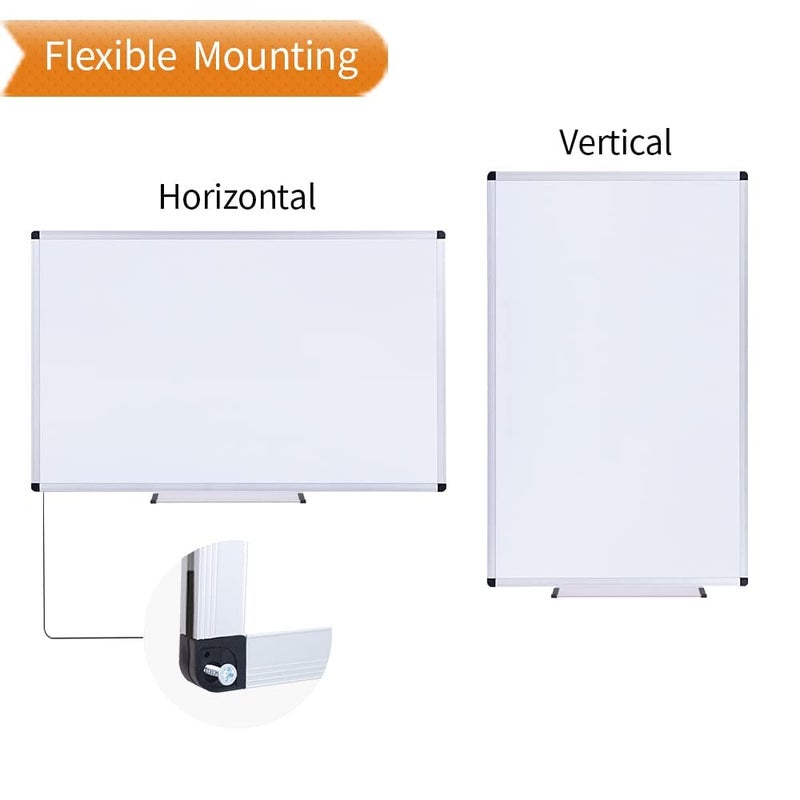 VIZ-PRO لوحة بيضاء مغناطيسية VIZ-PRO / لوحة مسح جاف، 40 × 30 بوصة، تشمل 1 ممحاة و 2 قلم ماركر و 4 مغناطيسات - Image 2